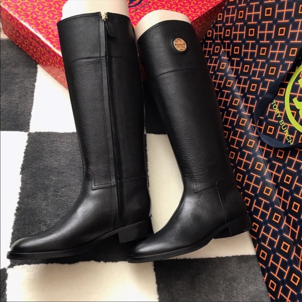 SALE! Tory Burch Junction Riding Leather Boots
